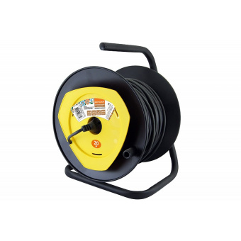 Удлинитель на катушке силовой народный с 1 выносной роз. ПВС 1300 Вт б/з, 20м