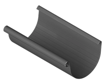 Желоб ПВХ D125мм 3м графит Элит