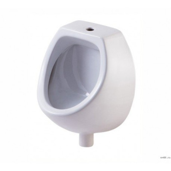 Писсуар белый мини Киров (в комплекте сифон+кран нажимной)