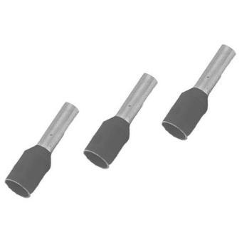 Наконечник-гильза Е4009 4мм2 с изолированным фланцем (серый) (100 шт) ИЭК (упак.480/20)