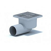 Трап горизонтальный выпуск  50мм 150*150мм нерегулируемый решетка нерж. сталь гидрозатвор ТQ5112