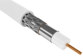 Кабель коаксиальный RG 6U (100м), белый GENERICA