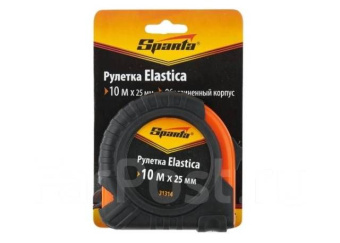 Рулетка 10 м*25 мм обрезиненный корпус Elastica SPARTA 31314 Рулетка 10 м*25 мм обрезиненный корпус Elastica SPARTA 31314