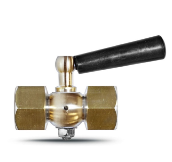 Кран трехходовой точечный без фланца с ручкой из текстолита исп.3-М20*1,5/G 1/2-2,5 МПа 