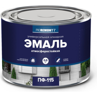 Эмаль ПФ-115 PROREMONTT красный 0,5кг Л-С
