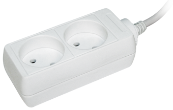 Удлинитель быт. 2 места/5 метров 2000Вт 10А/250В (ПВС 2х0,75мм2) У2 ИЭК (упак.40/10)