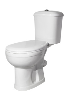 Унитаз-компакт  "ОК" белый прямой выпуск Дора смыв круговой, антивсплекс (Стандарт)