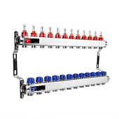 Блок коллекторный с расходомерами 1 "хЗ/4"х 12  (без концевиков)  (Varmega)