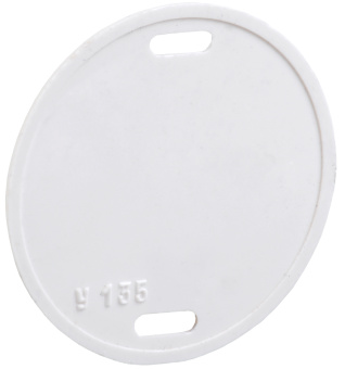 Бирка кабельная маркировочная У-135 (круг 55 мм) IEK (упак.1800/1800).