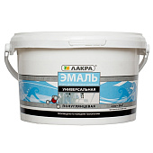 Эмаль акриловая универсальная Лакра белая полуглянцевая 2,4кг