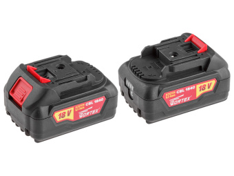 Аккумулятор обрезиненный корпус WORTEX CBL18400029 18.0В, 4.0 А/ч, Li-Ion