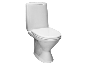 Унитаз-компакт  "ОК" белый косой выпуск Хлоя смыв щелевой (арматура 2-реж.,сиденье)