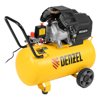 Компрессор пневматический 2200 Вт 400 л/мин 8 бар 50 л DENZEL DKV2200
