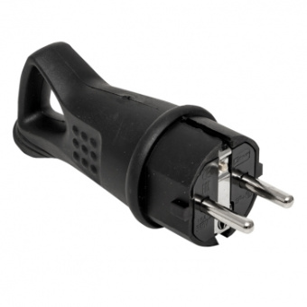 Вилка угловая каучуковая 230В 2P+PE 16A IP44 EKF PRO