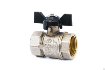 Кран шаровый   1" в/в бабочка Ру-40 LD Pride (12) (бирка)