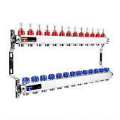 Блок коллекторный с расходомерами 1 "хЗ/4"х 13  (без концевиков)  (Varmega)