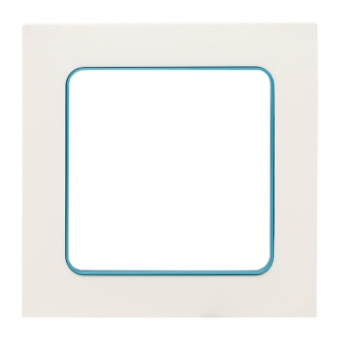Стокгольм Рамка 1-местная белая с линией цвета синий EKF PROxima