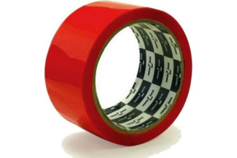 Лента клейкая красная Klebebander 50 мм*57 м 40 мк