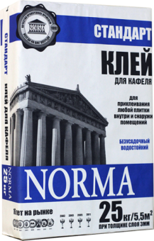 Клей для кафеля СТАНДАРТ NORMA М-100, 25 кг