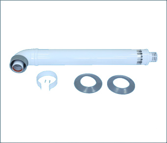 Комплект концентрического горизонтального дымохода 60/100  для котла WOLF FGG L=810 