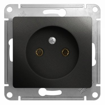 Механизм Розетки СП 1-мест. антрацит "GLOSSA" (упак.20) GSL000741