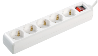 Удлинитель быт. з/к с выкл. 5 мест/3 метра 3500Вт 16А/250В (ПВС 3х1) У05К-выкл. ИЭК (упак.24/6)