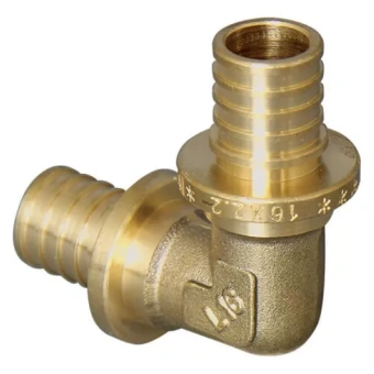 Угол аксиальная 90гр 16  "ALTSTREAM"  Латунь