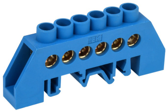 Шина N "ноль" в комб DIN-изол "Стойка" ШНИ-8х12-6-КС-С ИЭК (упак.500/20)