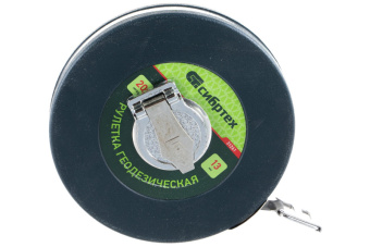 Рулетка геодезическая 20 м*13 мм лента ПВХ закрытый круглый корпус СИБРТЕХ 31261