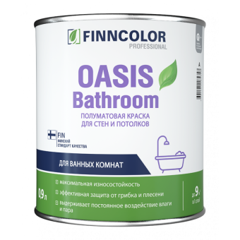 Краска Finncolor OASIS BATHROOM для влажных помещений A 0,9л