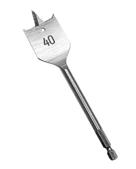 Сверло перовое по дереву 40*152 мм 6 гранный хвостовик VERTEXTOOLS