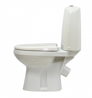 Унитаз-компакт  "ОК" белый косой выпуск Эльдорадо смыв круговой, антивсплеск