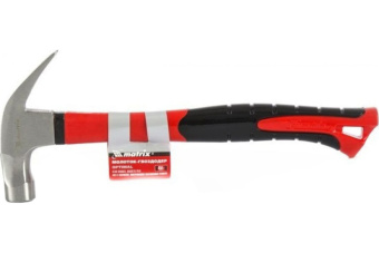 Молоток-гвоздодер optimal 450 г фибергласовая обрезиненная рукоятка Matrix