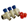 Коллектор резьбовой с вентилями FM 3/4"x3/4x1/2х3 (HLV)