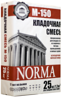 Кладочная смесь NORMA м-100 ЗИМА, 25 кг