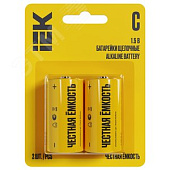 Элемент питания Alkaline Optima LR14/C (упак.2шт) IEK выписывать кратно упак. цена за упак.