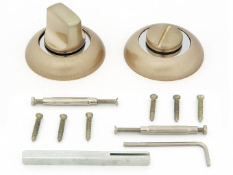 Накладка CR BK SG/CP, ключ-вертушка (матов.золото/хром) "PALLADIUM"