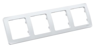 Рамка четырёхместная MASTER, цвет белый (упак. 15 шт.)