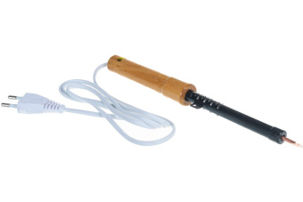 Паяльник 65 Вт деревянная ручка сменное жало