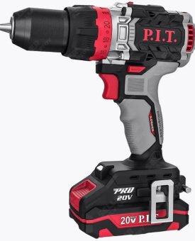 Дрель-шуруповерт PIT PSB20H-13C/1 акк. 20В, 1*4Ач ударный Li-ion,110Hm.бесщёт ЗУ кейс X-DRIVER