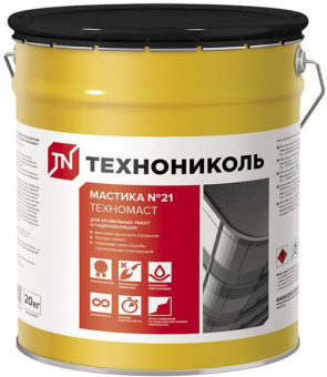 Мастика кровельная №21 ТЕХНОНИКОЛЬ Техномаст  20кг