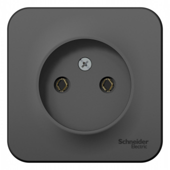 Розетка ОП 1-мест. без з/к без з/ш изол.пл. 16А 250В антрацит BLANCA
