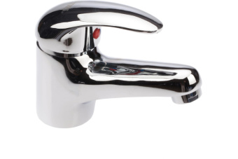 Смеситель для умывальника однорычажный, короткий литой излив, карт. 40, шпилька (цинк) Омега 3302