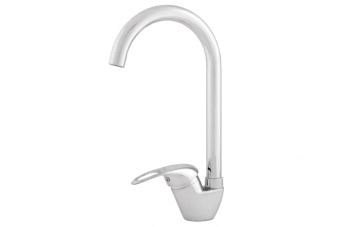 Смеситель для кухни Однорыч. высокий излив, карт.40 (латунь) RUSANT PC-К 331-03