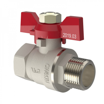 Кран шаровый   1" в/н  бабочка Ру-40 "Valogin" (22)