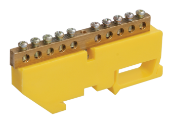 Шина PE "земля" на DIN-изол ШНИ-6х9-8-Д-Ж ИЭК (упак.500/20)