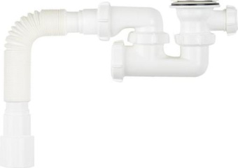 Сифон д/душ.поддона 1 1/2 х 40 мет.реш. плоский с выпуском с гиб.трубой 40х40/50 (V245) "Aquant" Сифон д/душ.поддона 1 1/2 х 40 мет.реш. плоский с выпуском с гиб.трубой 40х40/50 (V245) "Aquant"