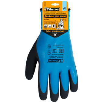 Перчатки Fiberon Аквастоп АРКТИКА, акрил, с п/э, латекс