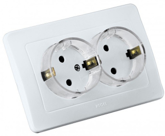 Розетка СУ 2 мест. з/к з/ш "стакан" MASTER (250В,16А), белый (упак.63) Розетка СУ 2 мест. з/к з/ш "стакан" MASTER (250В,16А), белый (упак.63)