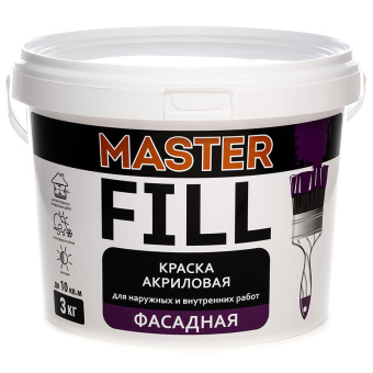 Краска акриловая универсальная MasterFILL фасадная 3кг